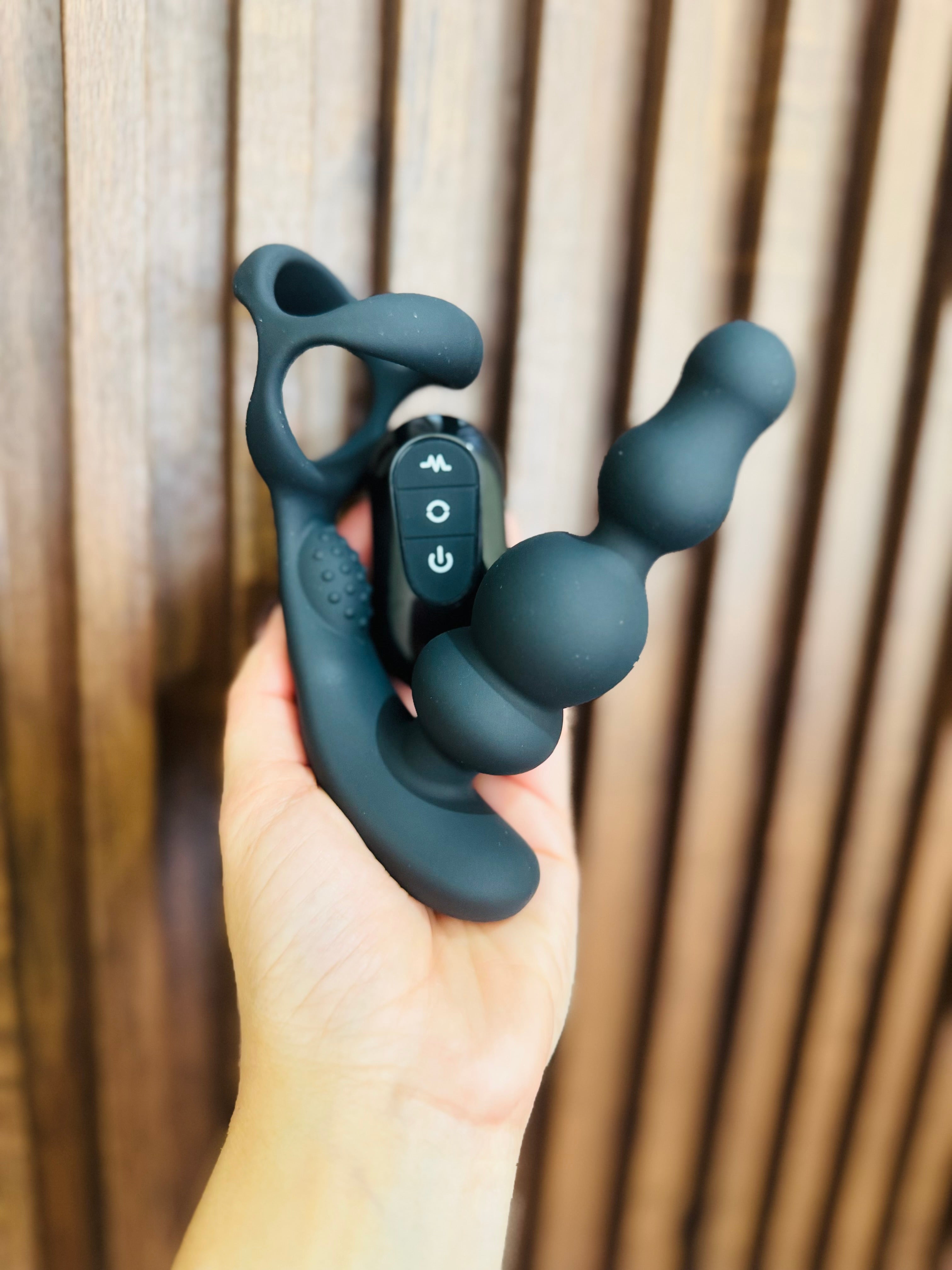 Vibrador anal, masajeador de próstata con anillo